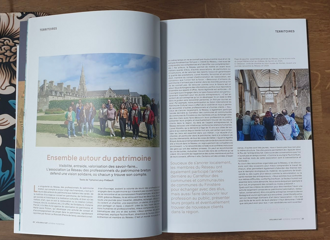 Le Réseau mis à l’honneur dans la revue Atelier d’Art